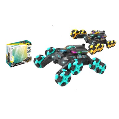 R/C Stunt auto, 8 mecanum kotača, zvuk, svjetlo