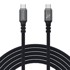 WOZINSKY Thunderbolt 4 USB-C kabel, 240 W, 4K, 1,5 m, crni