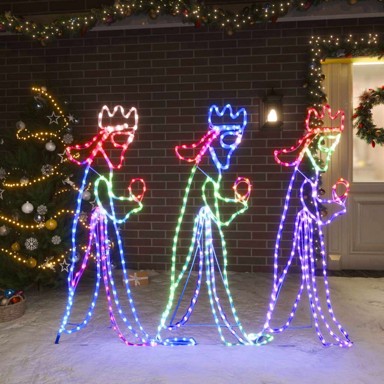 Božićne figure tri kralja, 504 LED, 99.5×45.5 cm