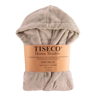 TISECO HOME STUDIO Smeđi dječji ogrtač od mikropliša Delux