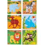 WOODYLAND Drvene kocke, Afrika, 12 x 12 cm