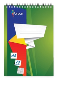 FORPUS Spiralna bilježnica A5, mali karo uzorak
