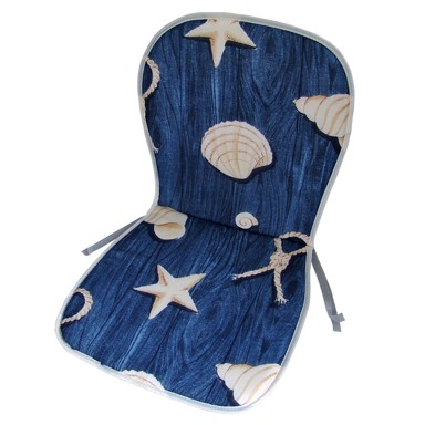 Jastuk za stolicu Sa naslonom niža 82x41x2,5 cm 10179, sort mix