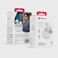 FORCELL Bežične slušalice F-AUDIO stereo TWS ANC CLEAR Sound bijele