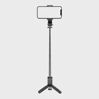 Selfie set / držač s Bluetooth daljinskim upravljačem i stativom, crni Q11 / TR19