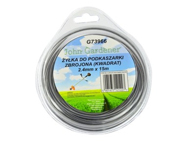 Ojačana rezna struna za trimer, kvadratna, 2,4 mm, 15 m