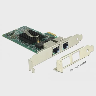 DELOCK PCIe adapter na 2× Gigabit LAN