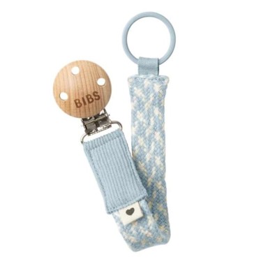 BIBS Vezica za dudu, baby blue/ivory