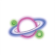 FOREVER LIGHT Neon planet, šareni