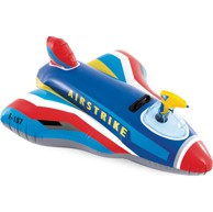 INTEX napuhujući borbeni avion za djecu 57531-BLUE, s vodenim topom, plavi