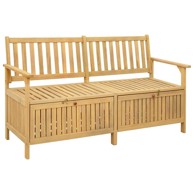 Klupa s pohranom 148x63x84 cm, masivna akacija, svijetli bagrem