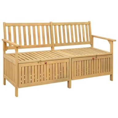 Klupa s pohranom 148x63x84 cm, masivna akacija, svijetli bagrem