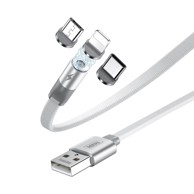 REMAX Magnetski USB kabel + komplet utikača Lightning , USB kabel tip C , mikro USB kabel, 2.1 A, 1 m, bijeli