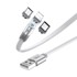 REMAX Magnetski USB kabel + komplet utikača Lightning , USB kabel tip C , mikro USB kabel, 2.1 A, 1 m, bijeli