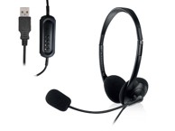 EWENT Naglavne slušalice s mikrofonom EW3568, kontrola glasnoće, USB