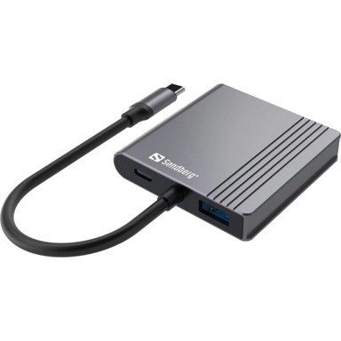 SANDBERG Docking stanica 136-44, USB-C, 2x HDMI, sivi