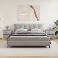 Noćni ormarići 2 kom boja betona 40x35x50 cm konstruirano drvo