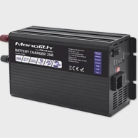 QOLTEC Smart Monolith punjač baterija za LiFePO4 AGM GEL SLA baterije, 20A, 24V