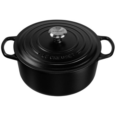 LE CREUSET Okrugla posuda za pečenje Signature 26 cm crna