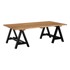 PREMIER HOUSEWARES Stolić za kavu Hampstead 80x140 cm s pločom stola od borovine u prirodnoj boji