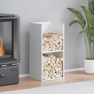 Stalak za drva, bijeli, 40x30x80 cm, hladno valjani čelik 