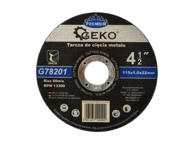 GEKO Premium rezna ploča za metal, Inox, 115 x 1,0 mm