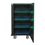 TECHLY Kolica za punjenje, 80 USB priključaka, za prijenosnike ili tablete, crna