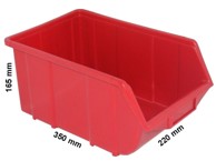ECOBOX veliki spremnik za skladištenje, crveni
