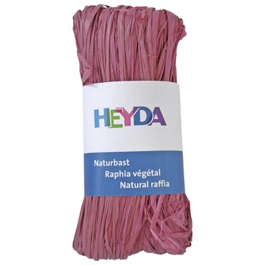 HEYDA Prirodna rafija, 50 g, roza