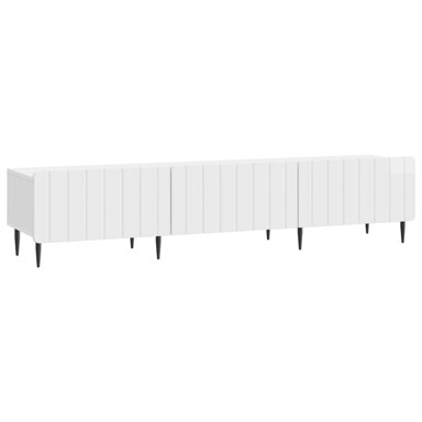 TV ormarić s ladicama, dimenzije 147 x 34,5 x 32 cm, visoki sjaj, bijela