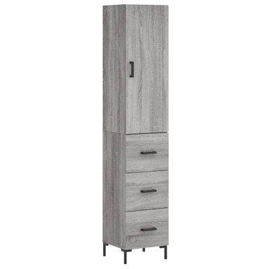 Visoka komoda siva sonome 34,5x34x180 cm od konstruiranog drva