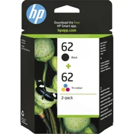 HP Uložak, 62, originalna tinta, crna i trobojna, pakiranje 2 kom