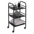 WENKO Crni metalni regal na kotačima 41x75 cm