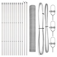Ograda set od 2 25x1.2 m pocinčani čelik izdržljivo