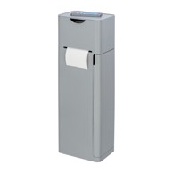 WENKO Sivi plastičan držač za WC papir sa četkom Imon