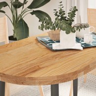Stolna ploča svjetlosmeđa 120x60x4 cm ovalna masivna hrastovina