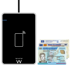 EWENT Čitač pametnih i osobnih kartica, USB 2.0, NFC, crni, EW1053