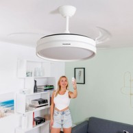 INNOVAGOODS Stropni ventilator Keteez s LED svjetlom i uvlačivim krilima