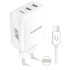 ALIGATOR Mrežni punjač Power Delivery, 40 W, 2x USB-C, kabel USB-C, bijeli