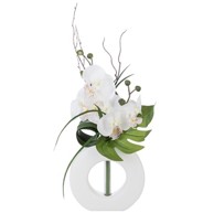 ATMOSPHERA Umjetno cvijeće u vazi Orhideja 44 cm, bijela