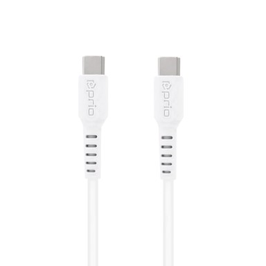 PRIO USB kabel C na C, 5 A, 2 m, bijeli