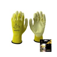 PINTO Zaštitne rukavice sa PU premazom, Žute, Vel. 10