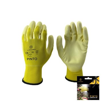 PINTO Zaštitne rukavice sa PU premazom, Žute, Vel. 10