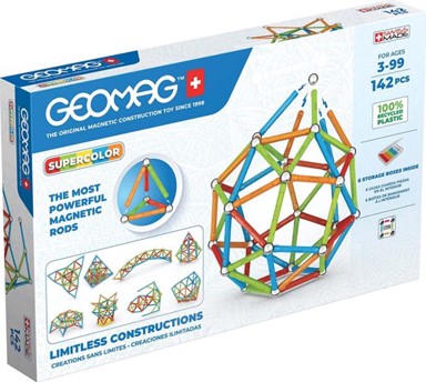GEOMAG Magnetni konstrukcijski set Supercolor paneli 142 kom