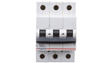 LEGRAND Automatski osigurač 3P B 25A 6kA AC S303 RX3