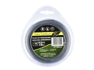 Ojačana rezna struna za trimer, kvadratna, 2,0 mm, 15 m