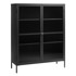 UNIQUE FURNITURE Crna metalna vitrina, 111x140 cm Bronco