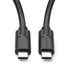 USB-C na USB-C kabel, USB 3.2 Gen 2x2, snaga 100 W, brzina 20 Gbps, podrška za 4K@60 Hz, duljina 0,5 m, crna