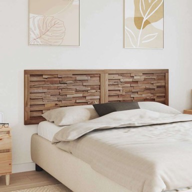 Uzglavlje zidno, 180 cm, masivno drvo teak, prirodna