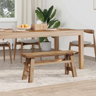 Klupa 100 x 28 x 43 cm od recikliranog drva, prirodna